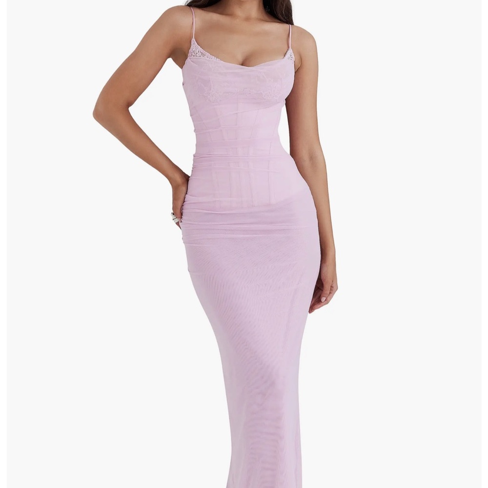 House of CB Nalini Mesh Corset Gown